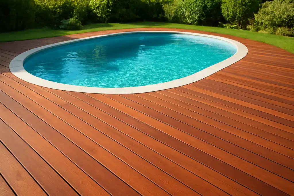 Lame de terrasse adaptée pour piscine, choix esthétique et sécuritaire