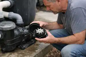 Pompe de filtration de piscine avec tuyaux